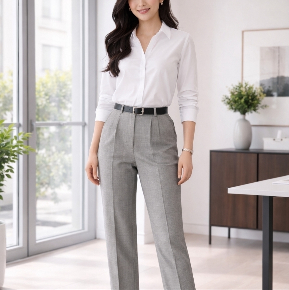 Pendleton High Waist Gray Patterned Pants Size 12